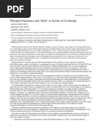 02.therapist Experience and Style As Factors in Co-Therapy - Rice