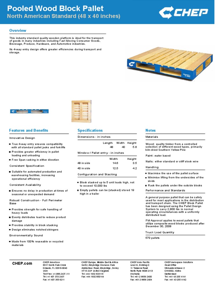 Pallet Specification Sheet