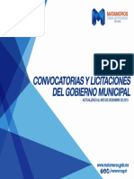 Convocatorias y Licitaciones del Gobierno Municipal de Matamoros DICIEMBRE 2015