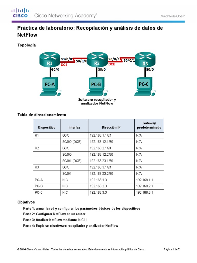 8 3 3 3 Lab Collecting And Analyzing Netflow Data Pdf Enrutador