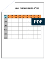 Timetable