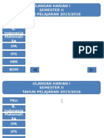 Ulangan Harian I Semester Ii Tahun Pelajaran 2015/2016 PKN B. Indonesia Matemati Ka Ipa Ips SBK BDM