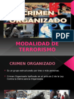 Presentacion Del Crimen Organizado Modalidad Terrorismo
