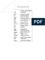 Daftar Singkatan Medis yang Sering Digunakan