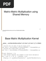 Matrix-Matrix Multiplication Using Shared Memory