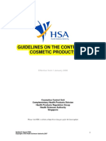 Guidelines On The Control of Cosmetic Products