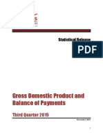 Gross Domestic Product and Balance of Payments: Third Quarter 2015