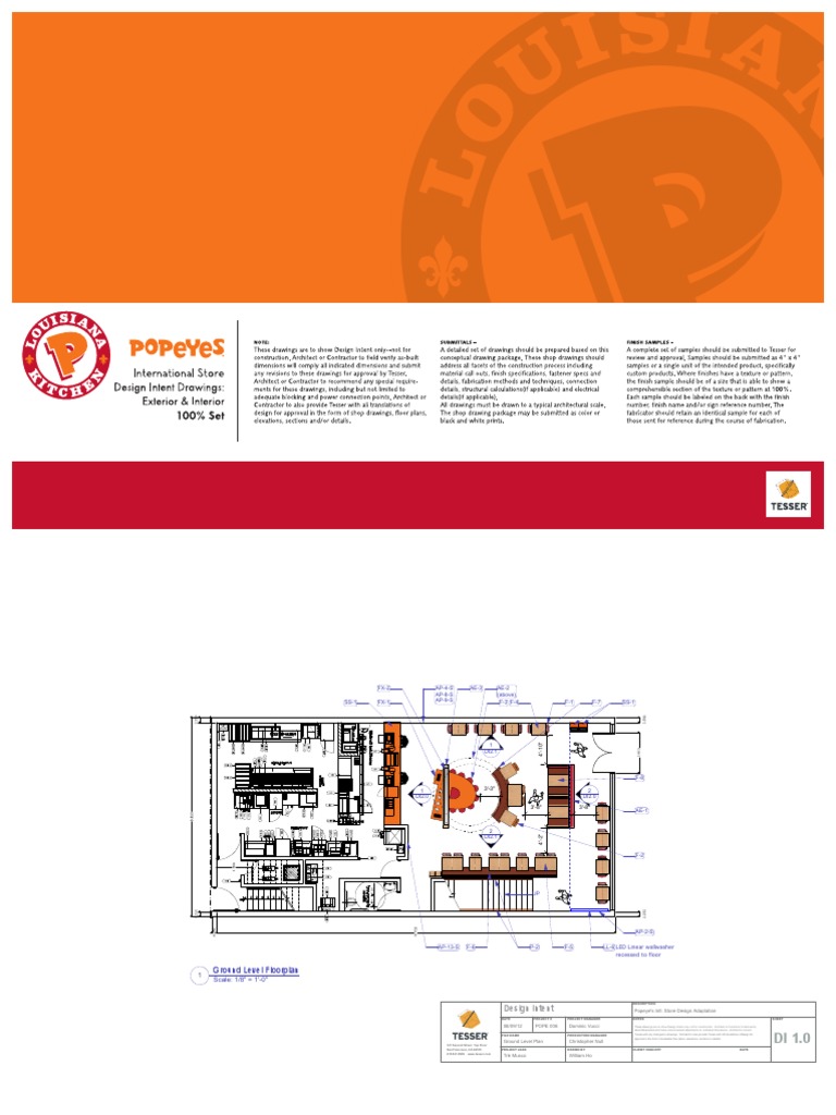 Popeye's Store Design Floorplans | PDF | Louisiana Creole Cuisine ...