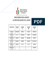 Grades 1 to 4 Time Table