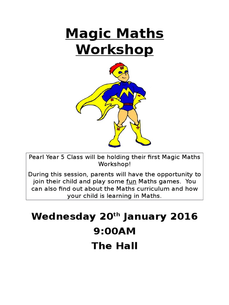 Magic Maths Workshop for Parents and Kids | PDF