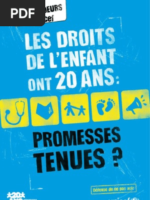 Livret Information Unicef Pdf Droits Des Enfants Convention Relative Aux Droits De L Enfant