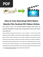 Download Metro Manila Film Festival HD Videos Free Download by Angllinda SN295567793 doc pdf