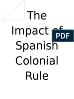 The Impact of Spanish Colonial Rule