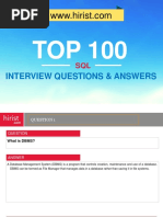 100 SQL Interview Questions and Answers