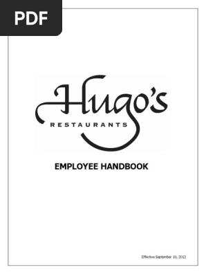 Restaurant EmployeeHandbook