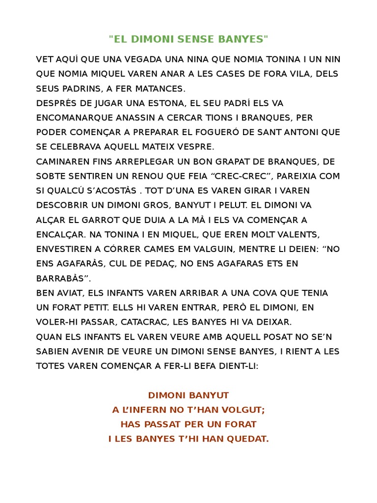 Conte Dimoni | PDF
