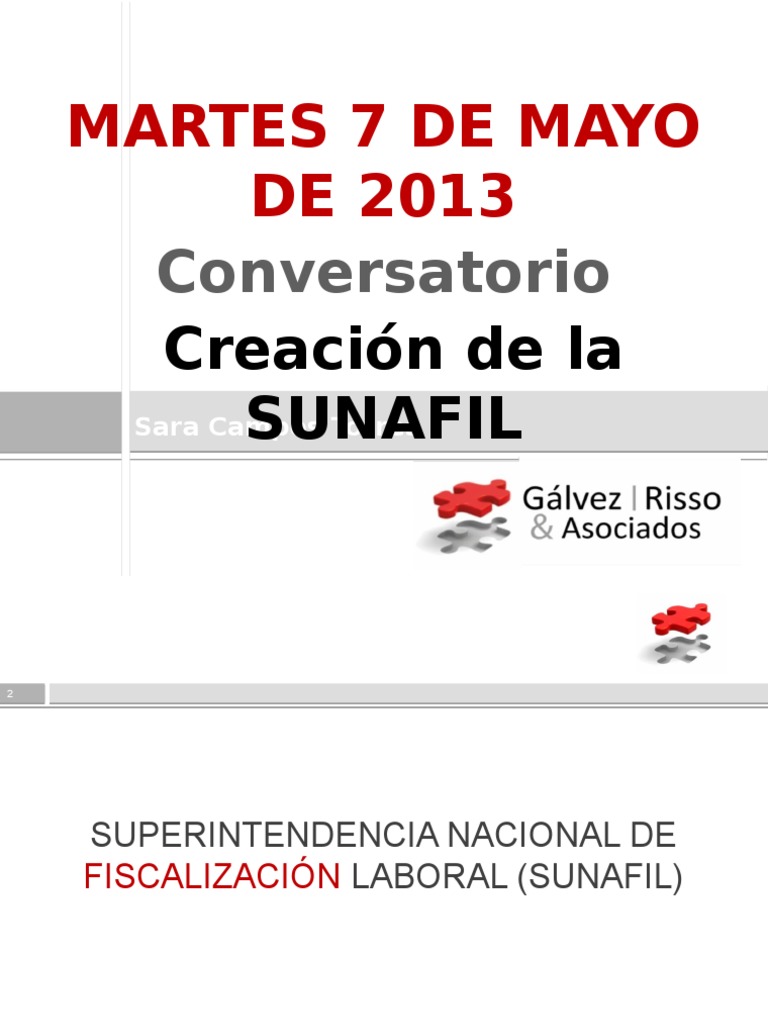Funciones y Estructura de SUNAFIL | PDF | Derecho laboral | Pequeñas y ...