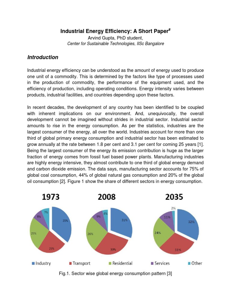 Industrial Energy Efficiency | PDF | Efficient Energy Use | World ...