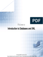 Lecture Introduction To XML: Introduction To Databases and XM