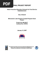 Download Water Protection Education Outreach for Food Service 306-06-07 by Minnesotas Lake Superior Coastal Program SN29558575 doc pdf