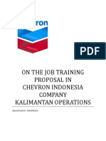 On The Job Training Proposal in PT Chevron Indonesia