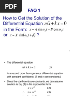 How To Get The Solution of The Differential Equation in The Form: or ?