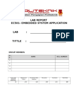 Lab Report Ec501-Embedded System Application: Group Member