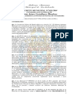 Decreto Municipal #023/2014