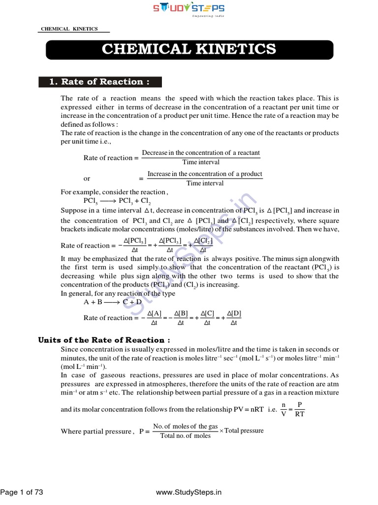 Kineticsss Notes PDF | PDF | Reaction Rate | Catalysis
