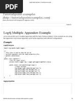 Log4j Multiple Appenders - Tutorialspoint Examples