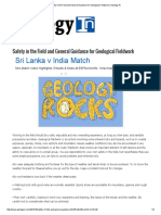 Safety in The Field and General Guidance For Geological Fieldwork - Geology in