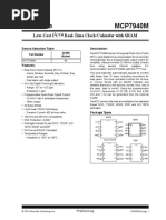 Microchip MCP7940M Low Cost I2C Real Time Clock Calendar With SRAM