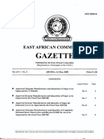 EAC Gazette Approves Manufacturers Imports