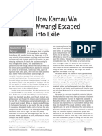 How Kamau Wa Mwangi Escaped Into Exile
