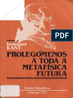 KANT, I. Prolegômenos a Toda a Metafísica Futura