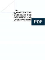 Constructing Questions For Interviews and Questionnaires Theory and Practice in Social Research