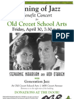 Old Crozet School Arts: Friday, April 30, 7:30 P.M