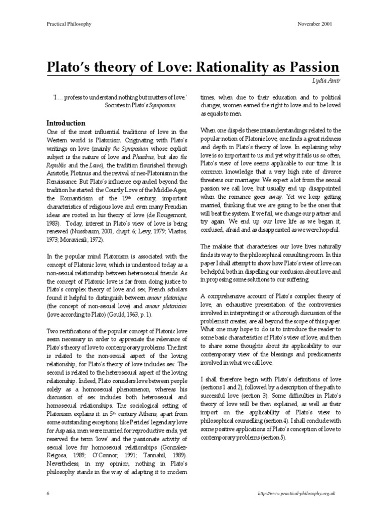 Plato’s theory of Love | Platonism | Plato