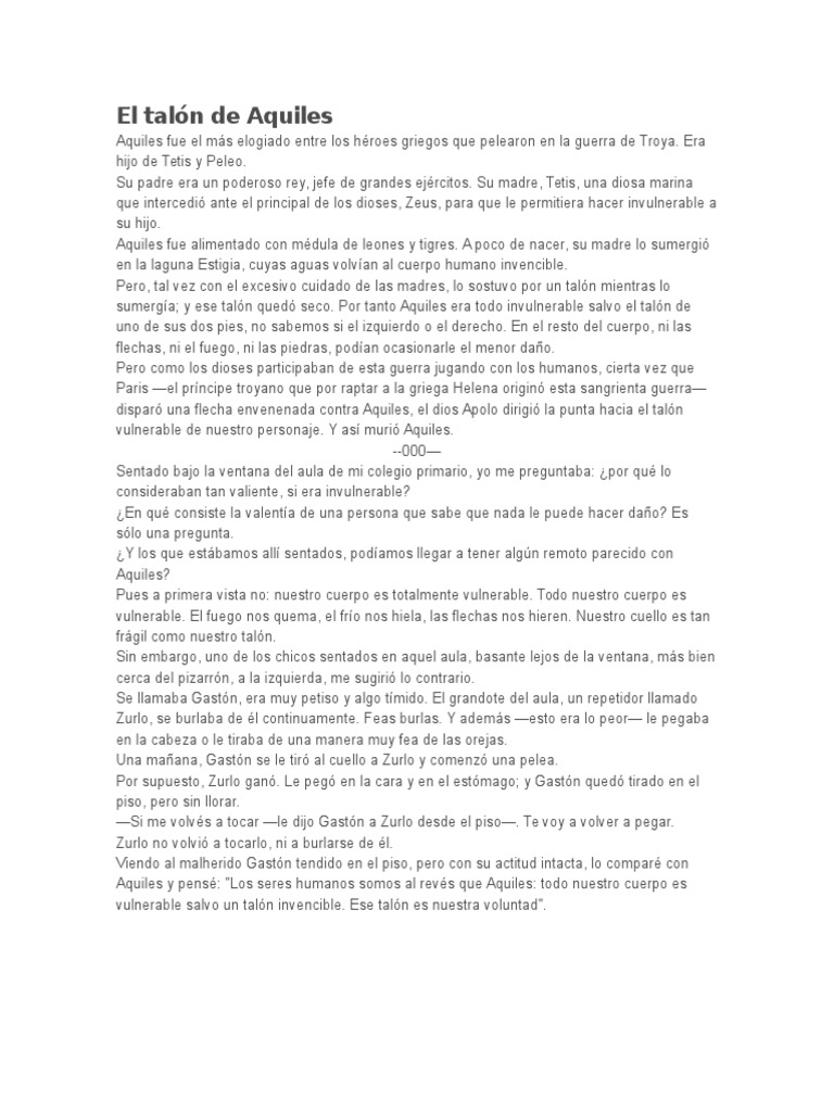 El Talón de Aquiles Aquiles guerra troyana