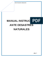 Manual Instructivo Ante Desastres Naturales