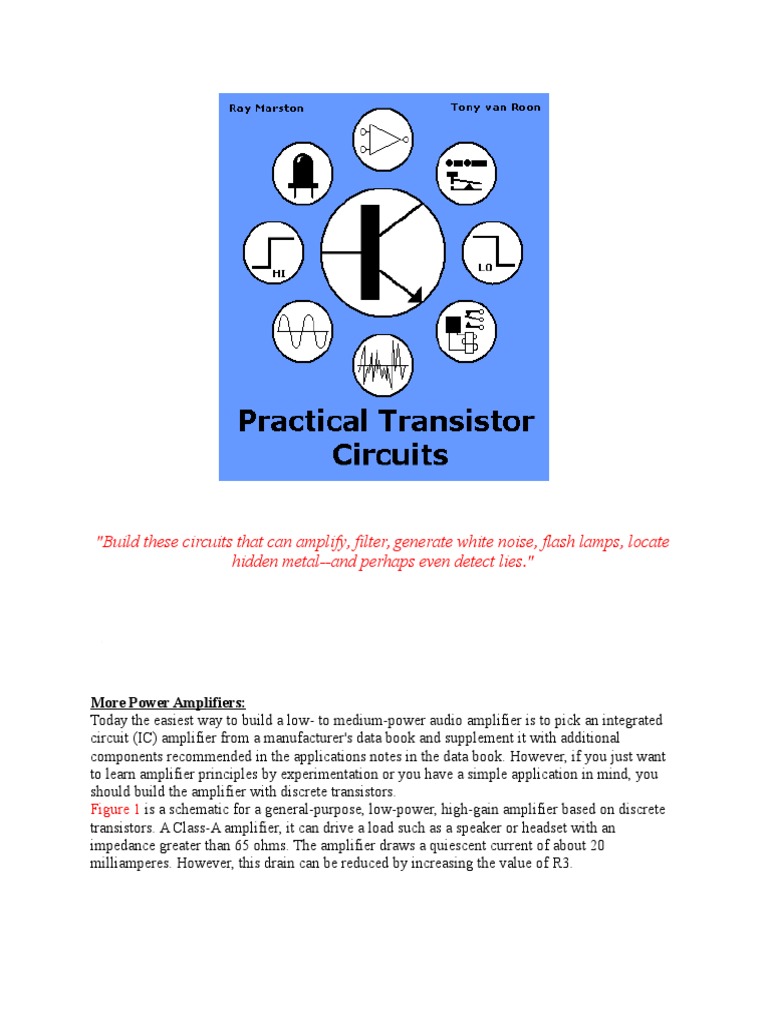 Practical Transistor Circuits PDF Amplifier Electronic Filter