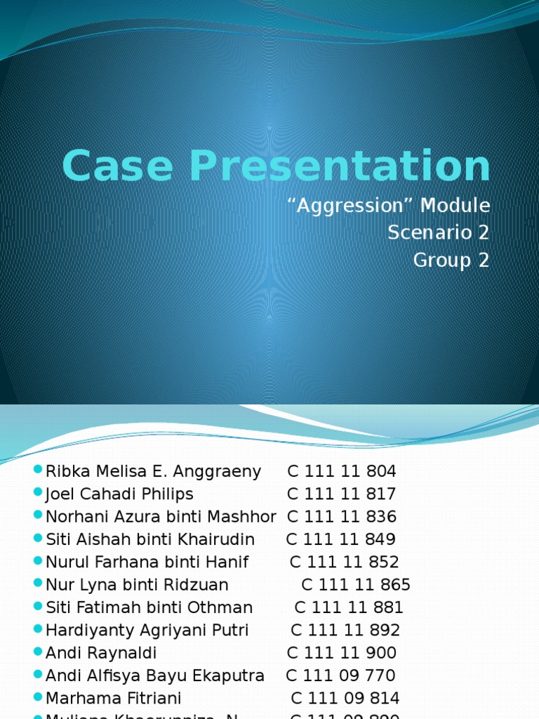 Written case presentation example picture