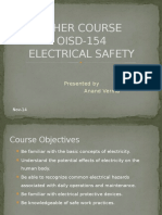 Refresher Course Oisd-154 Electrical Safety