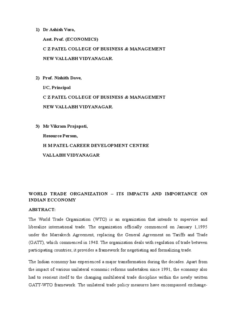 Wto economics picture