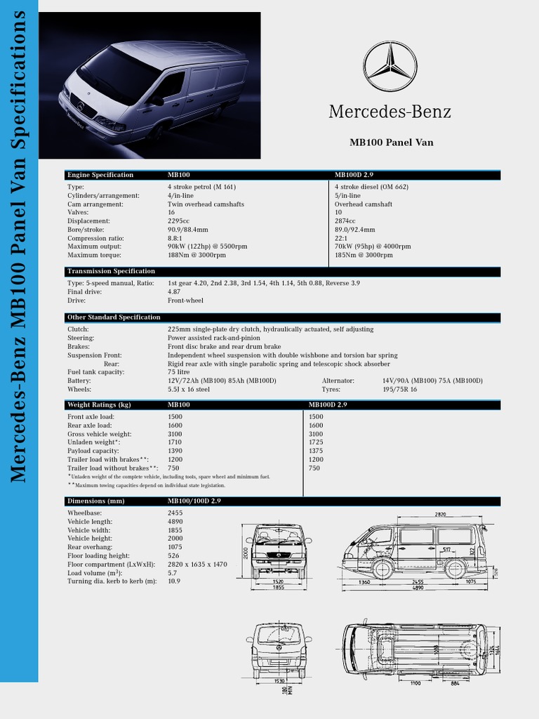 Lcv Mb 100 Spec Transmission Mechanics Brake