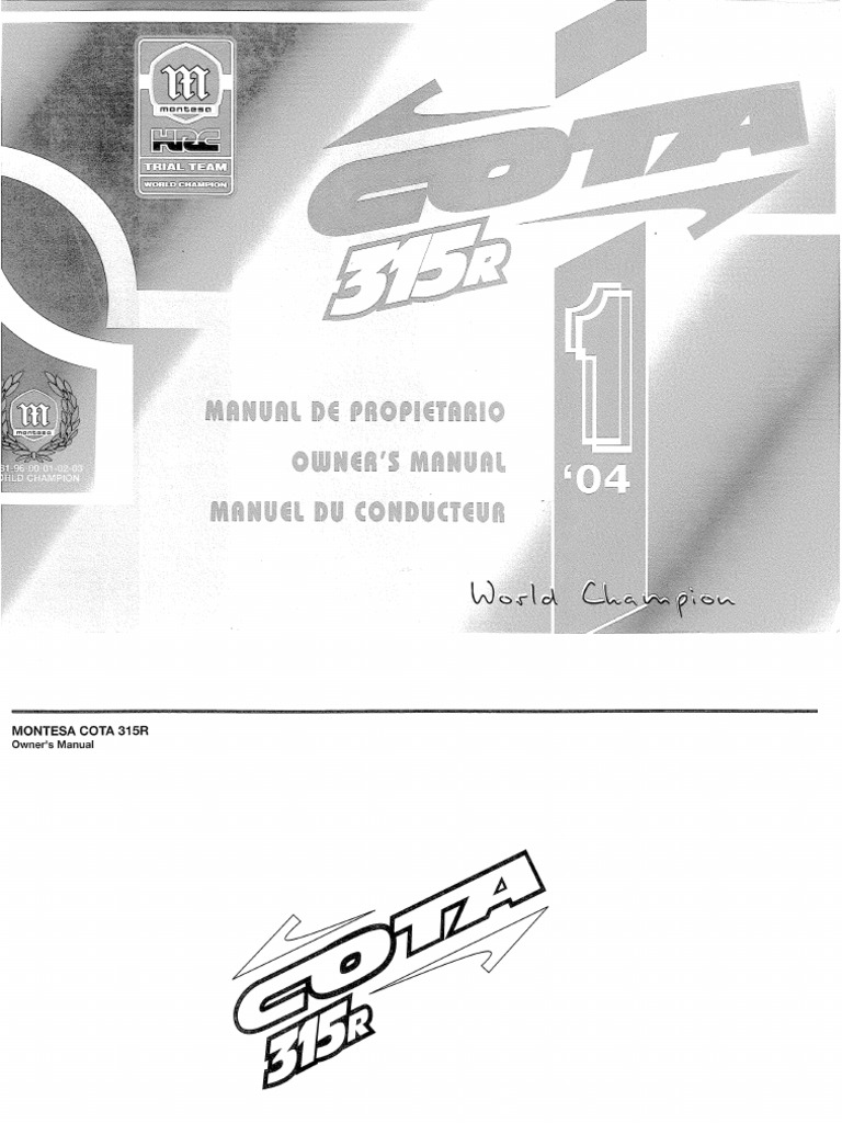 Manual Montesa 315R 04 | PDF