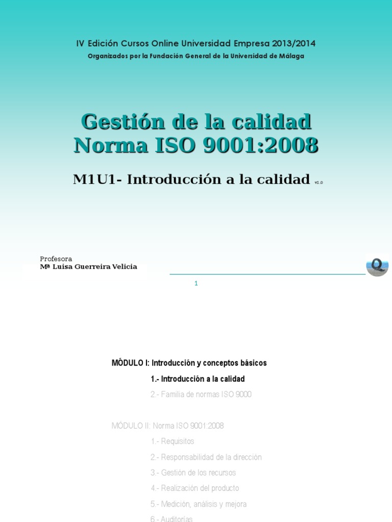 Calidad y Gestion | PDF | Gestión de la calidad | Calidad (comercial)