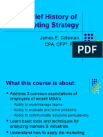 A Brief History of Marketing Strategy: James E. Coleman Cpa, CFP, PHD