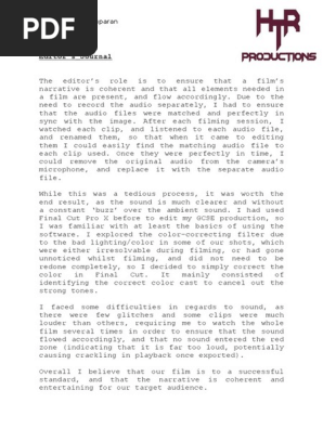 Editor’s Journal