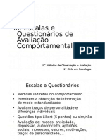 Escalas e Questionários de Avaliação Comportamental